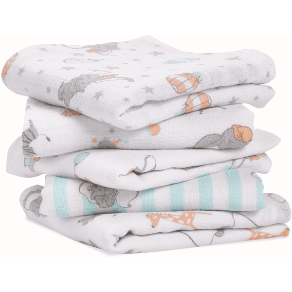 Aden by Aden+Anais® Langes bébé Dumbo new heights lot de 5