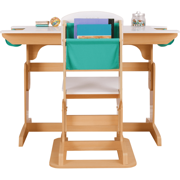 Kidkraft - Bureau pliable en bois pour enfant avec chaise inclus Arches  Floating - Blanc blanc - Kidkraft