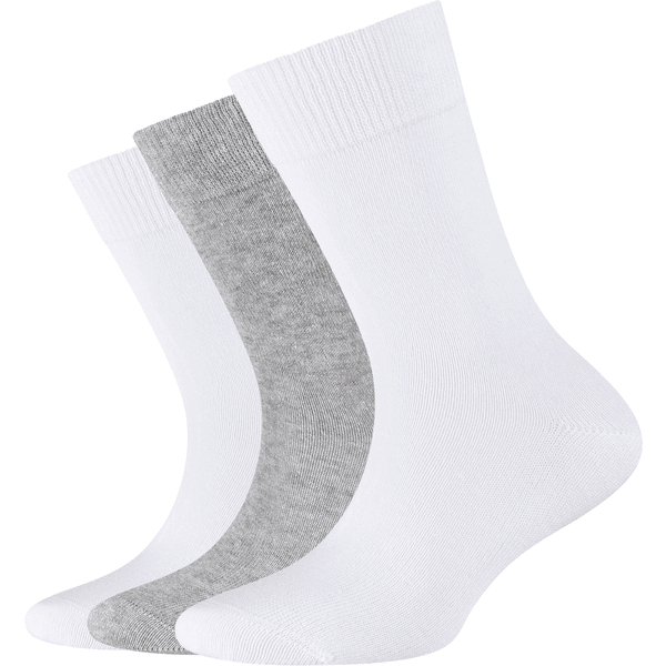 Camano sokker hvit 3-pack økologisk bomull