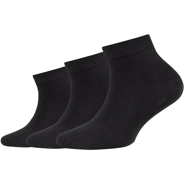 Camano sokker 3-pack black økologisk cotton 