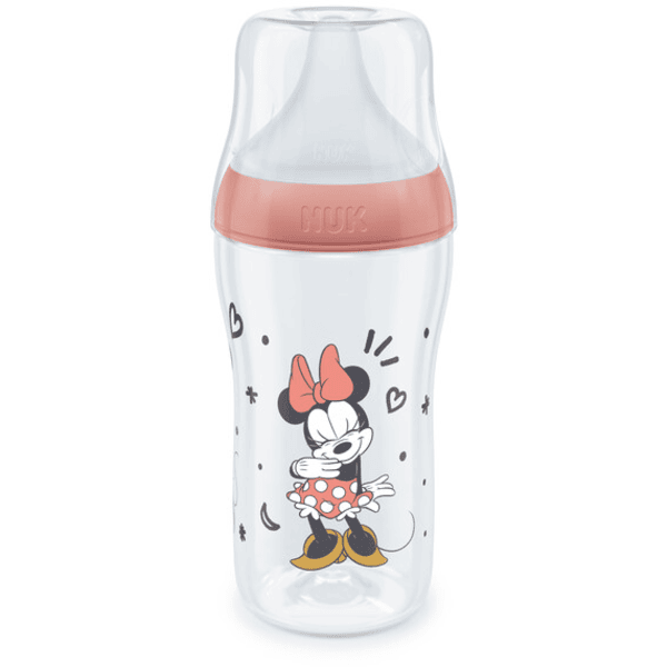 NUK Babyflasche Perfect Match Minnie Mouse mit Temperature Control 260ml ab 3 Monate in rot