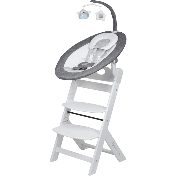 babyGO Adaptateurs transat Homey pour chaise haute blanc