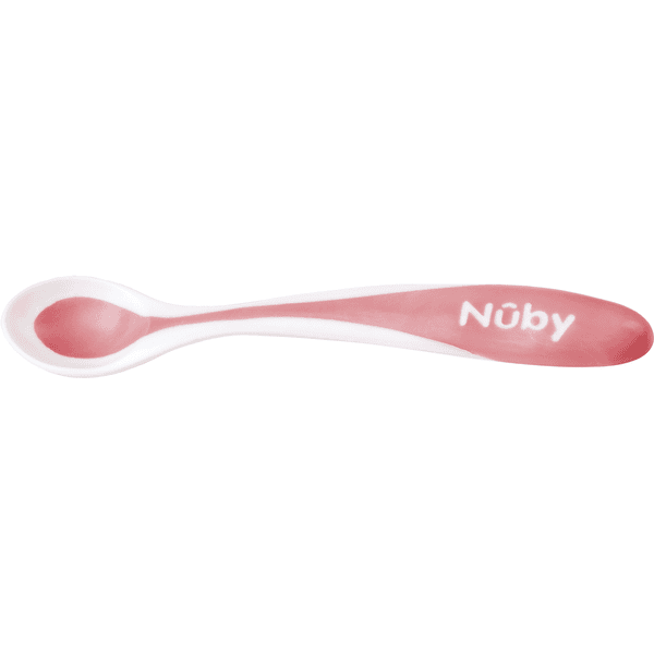 Nûby Hot Safe warmtesensor lepel set van 4 vanaf 3 maanden in roze