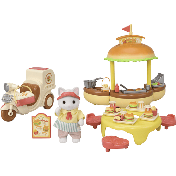 Sylvanian Families® Mobilní Hamburger Snack Bar s figurkou