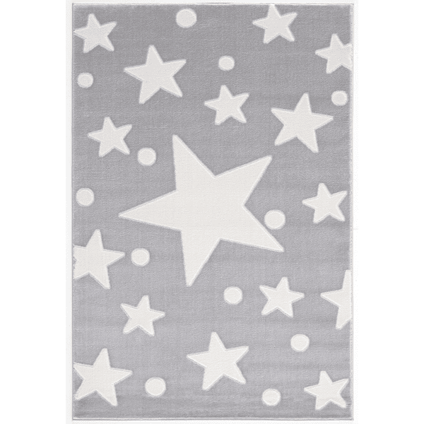 LIVONE Tapis enfant Happy Rugs Estrella gris argenté/blanc 100x160 cm