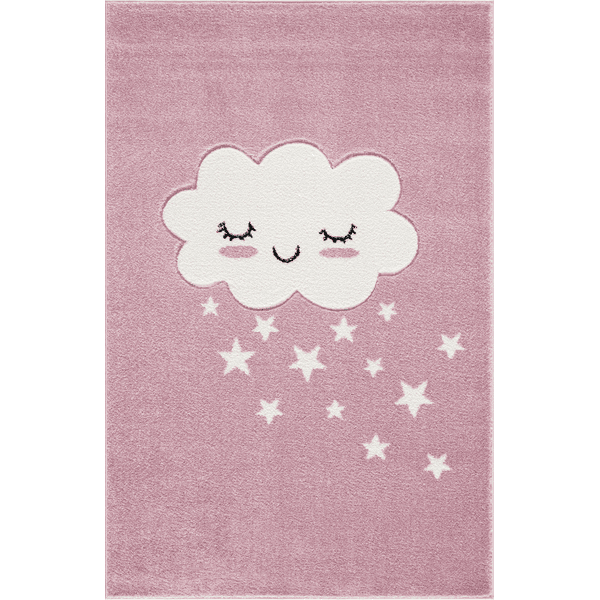 LIVONE Tapis enfant Kids love Rugs nuage rose/blanc