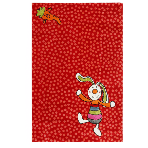 Sigikid Kinderteppich Rainbow Rabbit rot