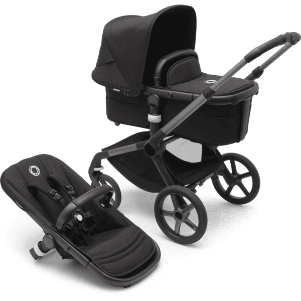 bugaboo Kinderwagen Fox 5 mit Liegewanne und Sitz Graphite/Midnight Black