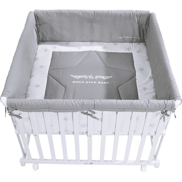 roba Box per bambini 100 x 100 cm bianco Rock Star Baby