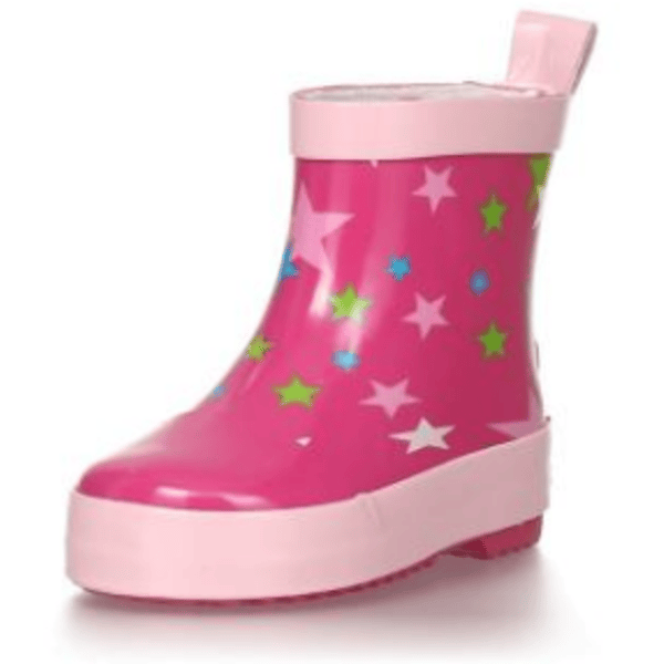 Playshoes Gummistiefel Halbschaft Sterne pink