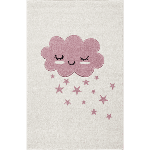 LIVONE Alfombra infantil Kids Love CLOUD creme/rosa 