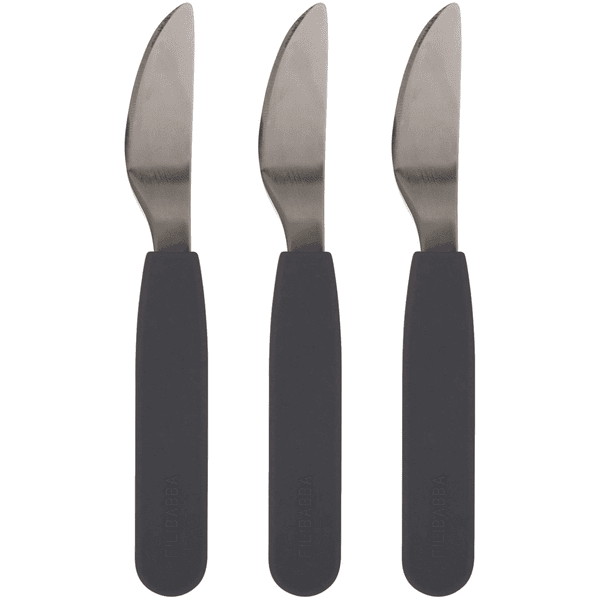 Filibabba Messer aus Silikon 3er-Pack, Stone Grey