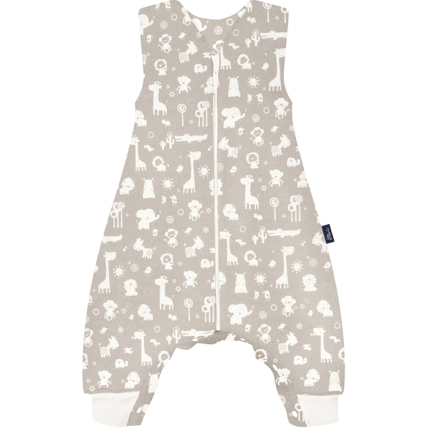 Alvi® Sleep-Overall Light Zootiere taupe