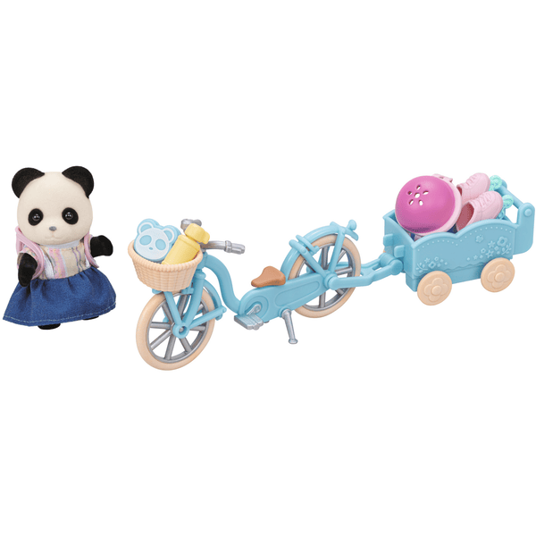 Sylvanian Families® Figurine fille panda vélo remorque 5652