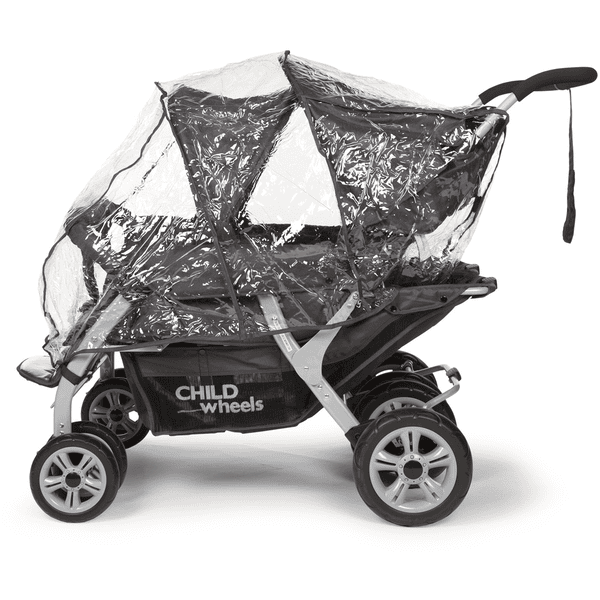 HURRISE Housse de roue 4 pièces / ensemble enfant enfant bébé poussette  roue protection couvre noir anti-poussière accessoires L