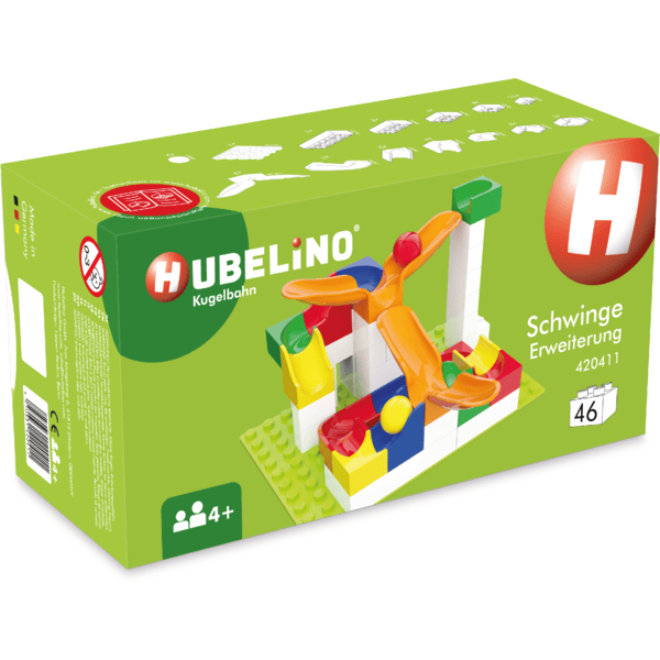 HUBELINO® Kugelbahn Schwinge Erweiterung, 46-teilig