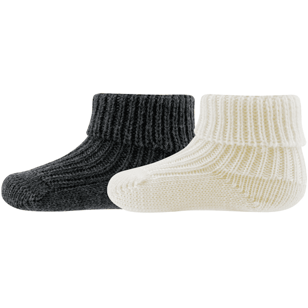 Ewers Ponožky 2-pack antracit/béžová