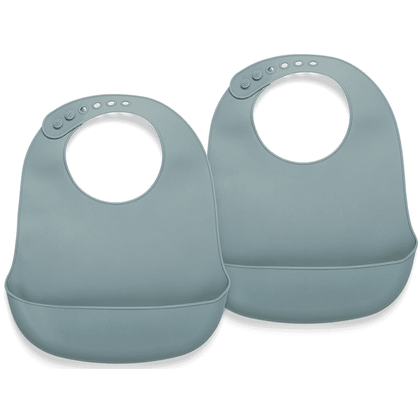 Nuuroo Bib Silicone Tex 2 części, Lead