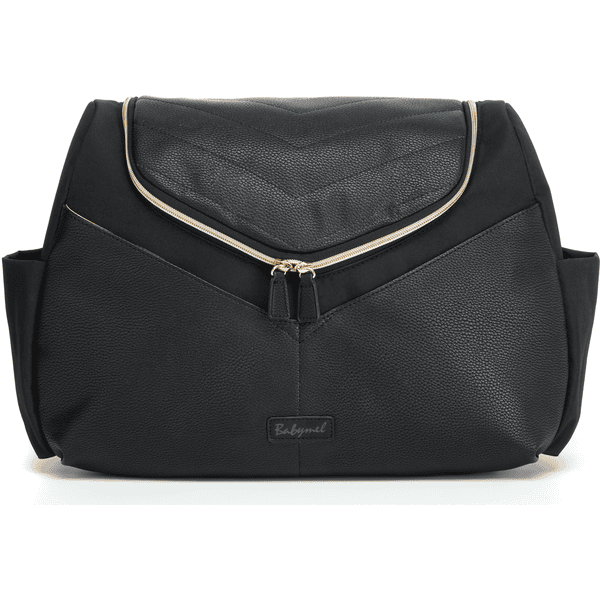 Babymel Sac langer dos Pippa cuir v g tal noir roseoubleu.fr