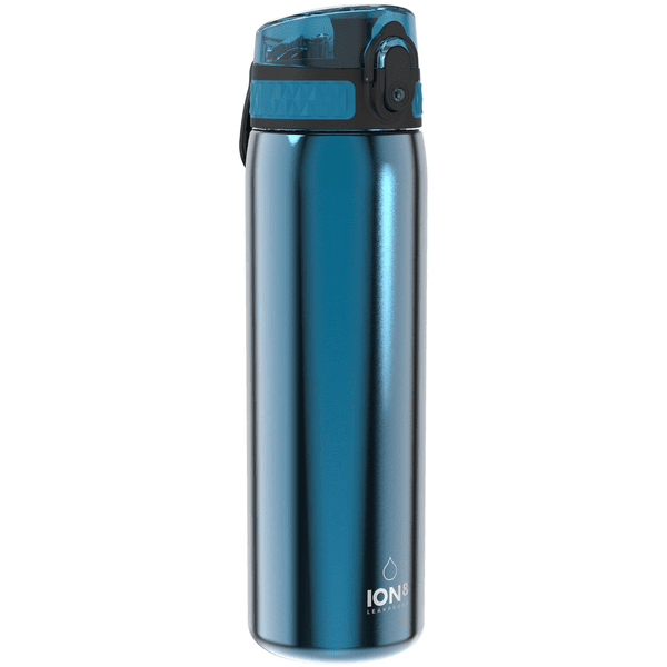 ion8 Trinkflasche auslaufsicher, edelstahl, blau, 600 ml 