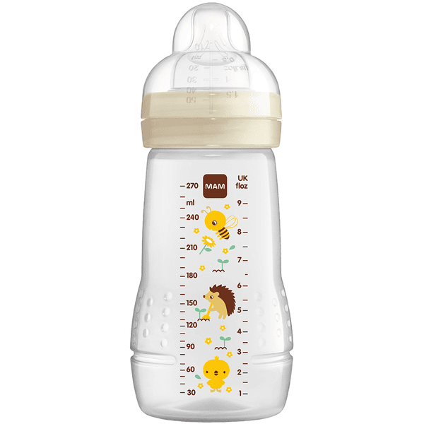 MAM Butelka dla niemowląt Easy Active 270 ml 0+ miesięcy, pszczoła/jeż 