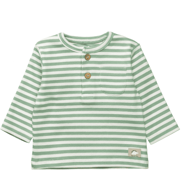 STACCATO Shirt pine green gestreift