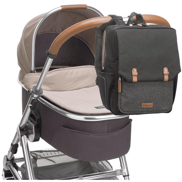 Babymel Wickelrucksack ECO George Black Tweed babymarkt