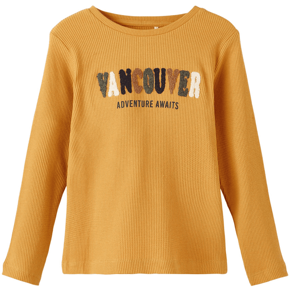 name it Langarmshirt Nmmsoliver Amber Gold