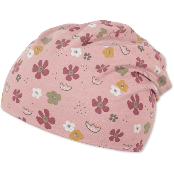 Sterntaler Slouch-Beanie Blumen zartrosa