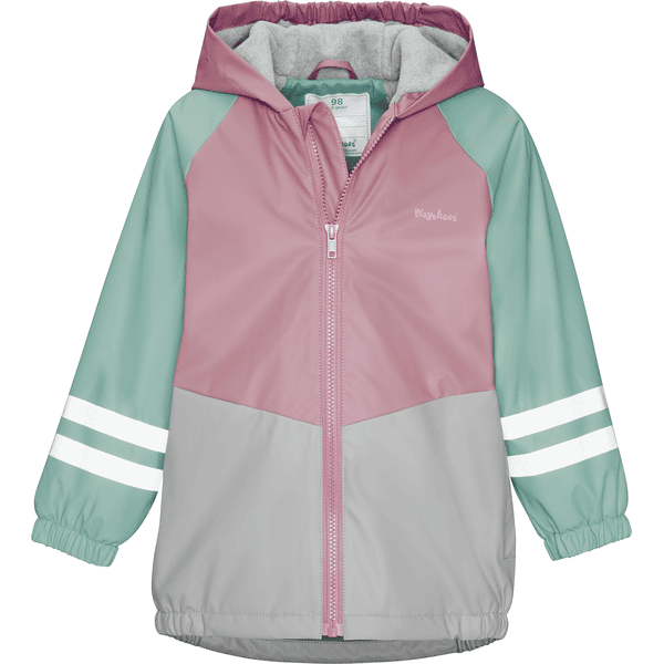 Playshoes Regenjacke mit Fleecefutter rosa/grün