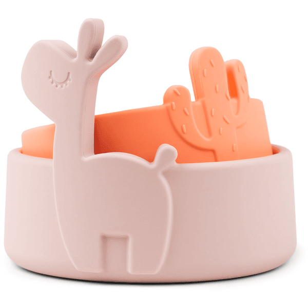 Done by Deer™ Bol enfant Lalee silicone rose/corail lot de 2