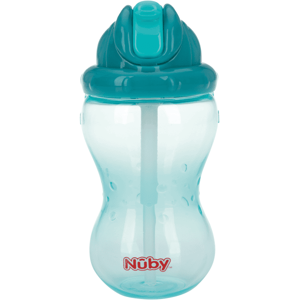 Nûby Trinkhalmbecher No-Spill Flip-It 360ml ab 12 Monaten in aqua