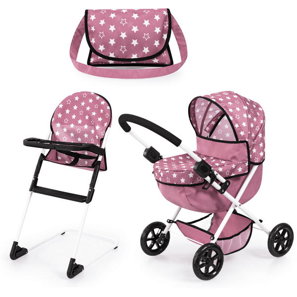 bayer Design Set de poussettes de poupées Cosy, vieux rose