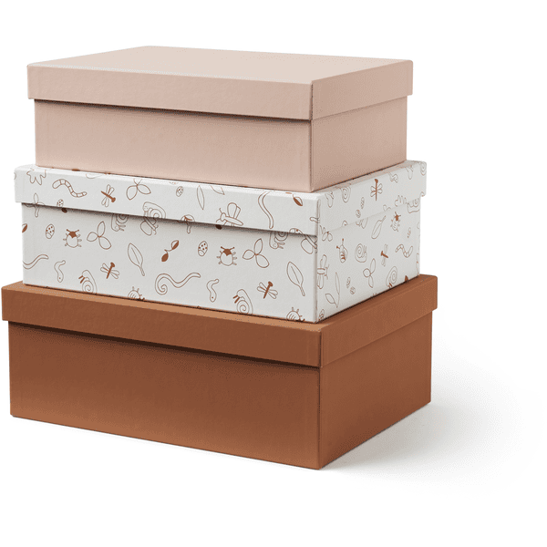 Kids Concept ® Úložné boxy 3 ks, růžová