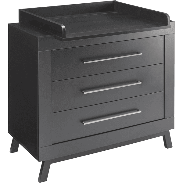 Schardt Commode table à langer Miami Black hêtre  