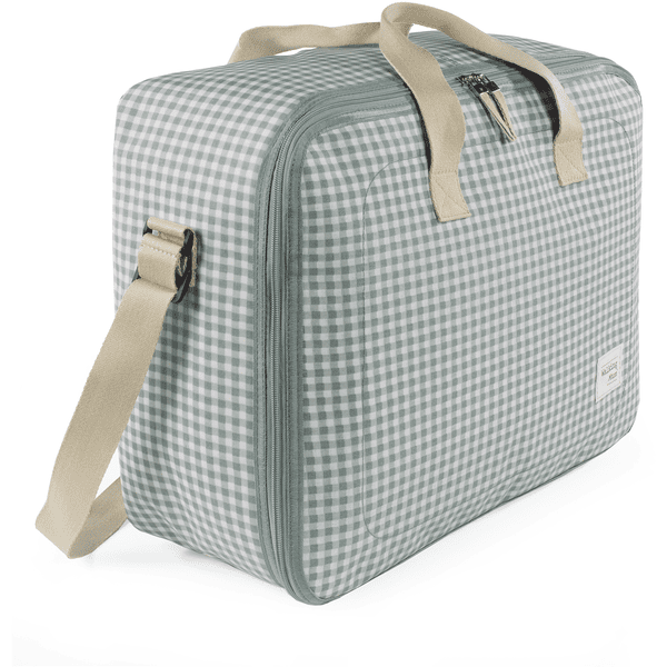 Walking Mum Valise de maternité I Love Vichy vert