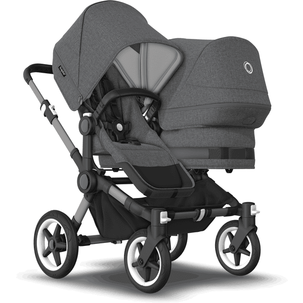 bugaboo Poussette double côte à côte Donkey 5 Duo complète Graphite/Grey Melange