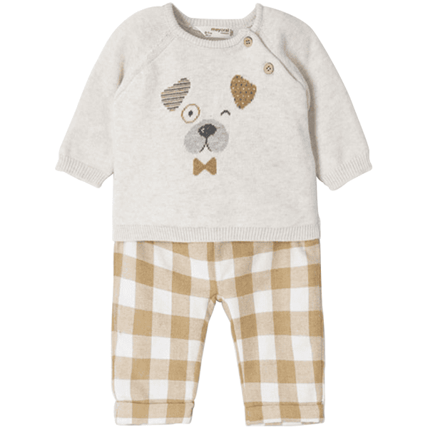 Mayoral Trui en broek set wit/beige