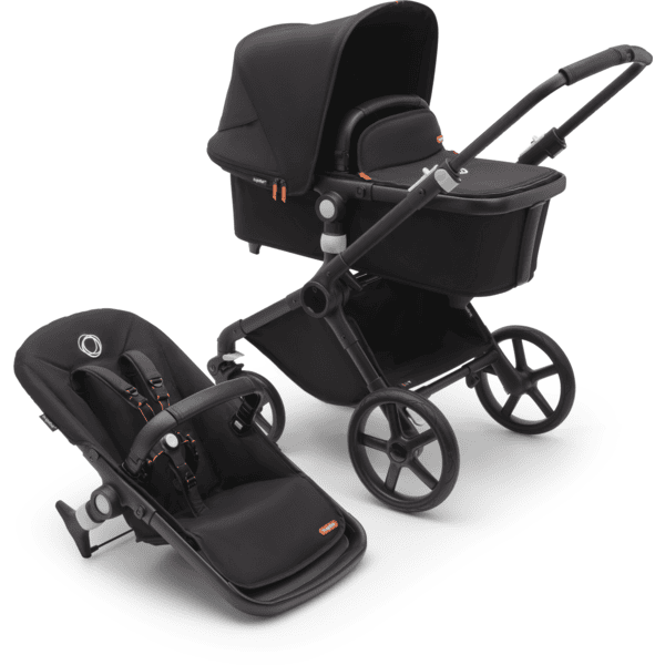 bugaboo Barnevogn Fox Cub med bæreseng og sete Sort / Midnight  Black