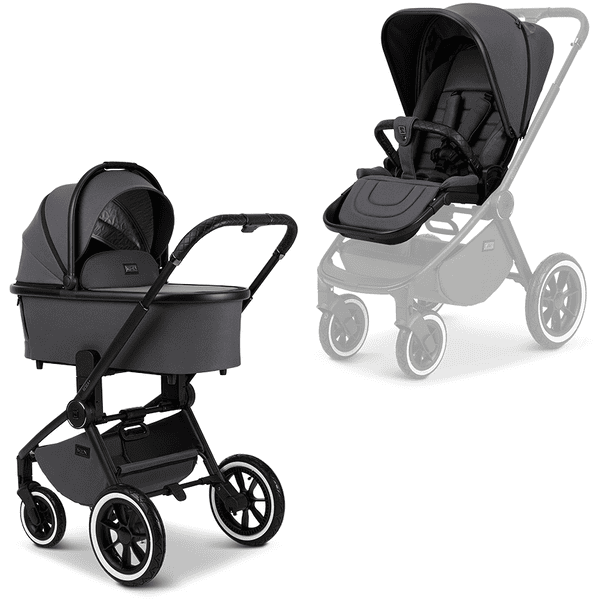 MOON Kinderwagen Resea Edition+ antraciet/black matt