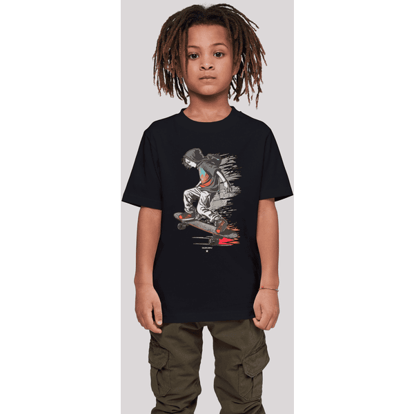 F4NT4STIC T-Shirt Skateboarder schwarz