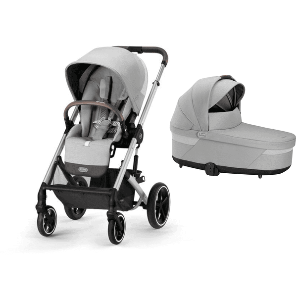 cybex GOLD Balios Silver Lastenrattaat S Lux Lava Grey ja kantokoppa Lastensänky S Lux Lava Grey