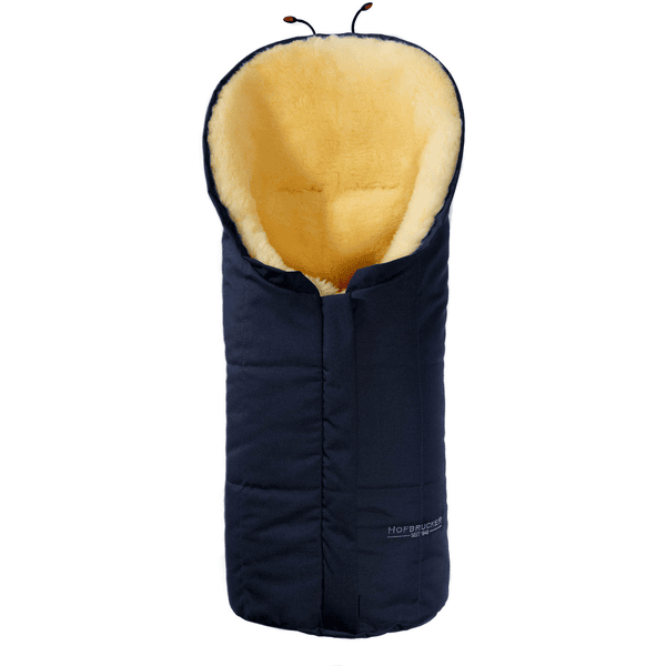 Hofbrucker Kinderwagen Lammfell Fußsack für Babywanne Eskimo Navy Blue