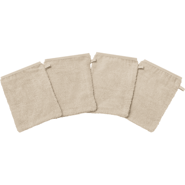 kindsgard Waschhandschuhe vasklude 4er-Pack beige