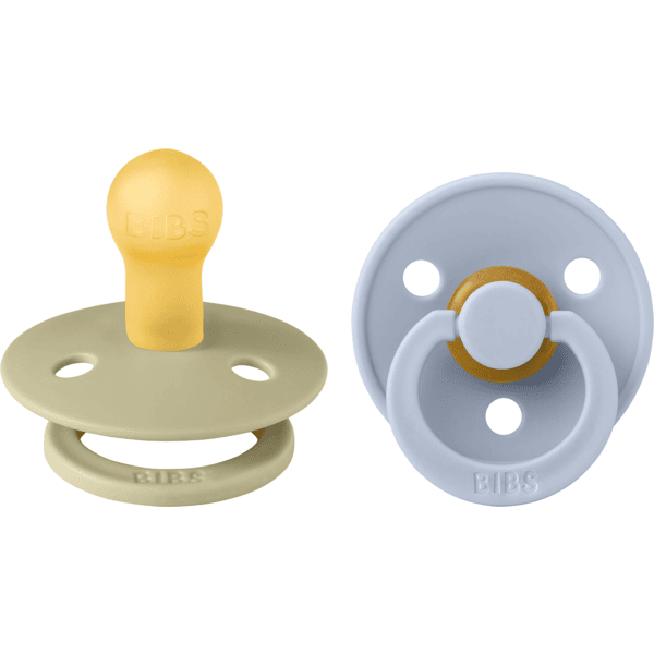 BIBS® Nukke Colour Khaki &amp; Dusty Sininen 0-6 kk, 2 kpl.