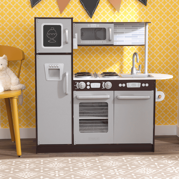 Cocina Juguete Kidkraft Madera Uptown Espresso Con Accesorio