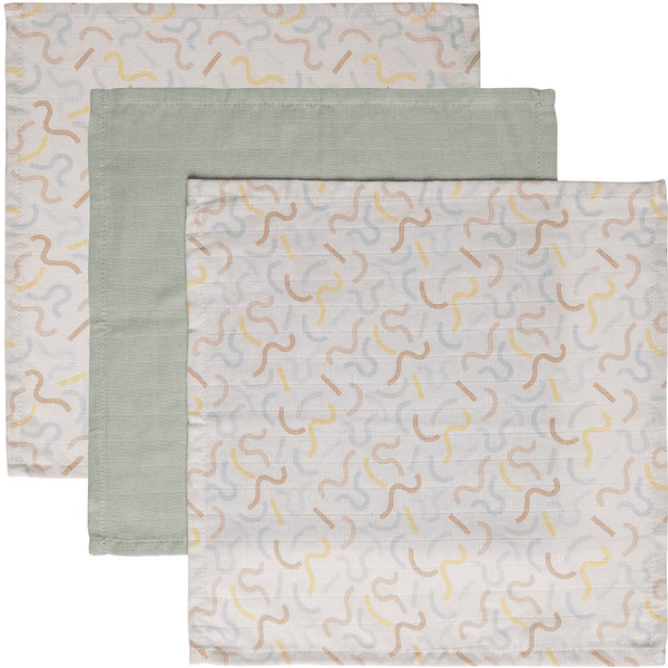 Luma® Set di 3 panni per rigurgito, Multi Lines
