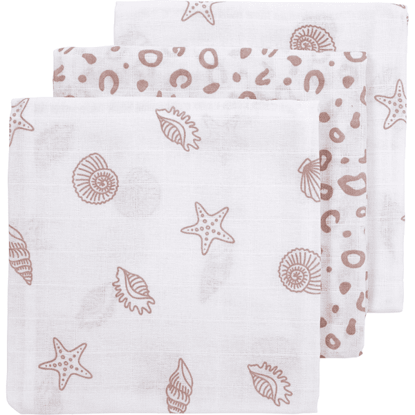 Meyco Mullwindeln 3er-Pack Shells Lilac 70 x 70 cm