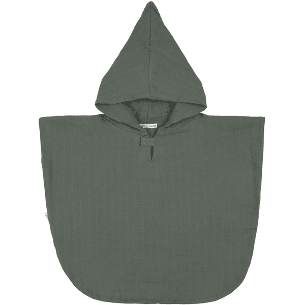 LÄSSIG Poncho de bain enfant Mousseline enfant Vert pétrole