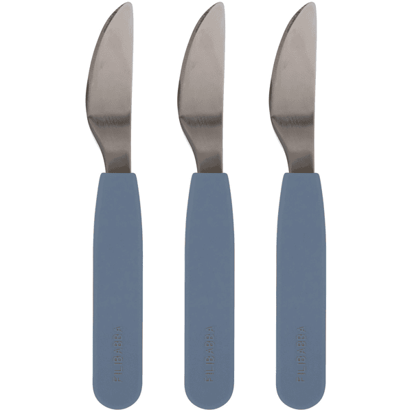 Filibabba Messer aus Silikon 3er-Pack, Powder Blue